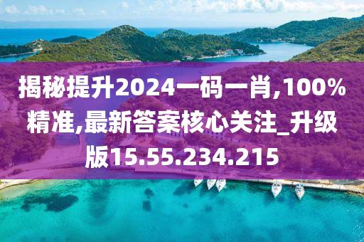 揭秘提升2024一码一肖,100%精准,最新答案核心关注_升级版15.55.234.215