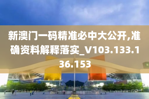 新澳门一码精准必中大公开,准确资料解释落实_V103.133.136.153